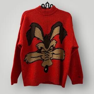 Rare Jean Charles de Castelbajac JCC Wile E Coyote Sweater Vintage Looney Tunes